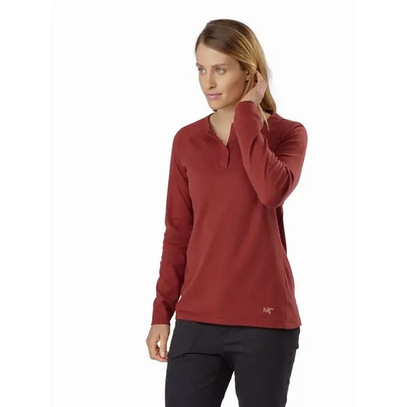 Arc'teryx Tops - Arc'teryx Women's Long Sleeve Polo Top - Rust